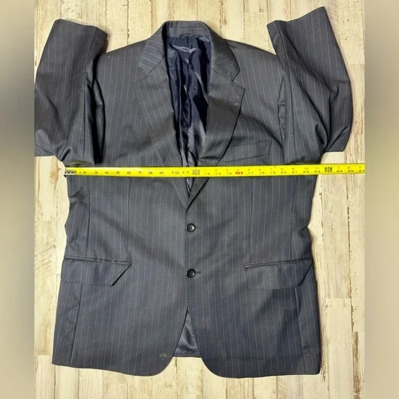 Brooks Brothers 1818 Regent Blazer Mens 44S  Navy Blue Virgin Wool Career Read* - Picture 4 of 12